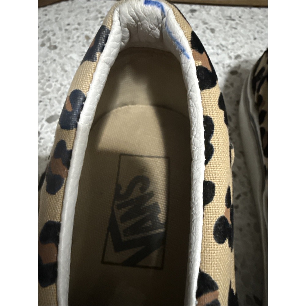 UsexVANS SLIP-ON 59 LOW UNISEX 6.5/8 Classic Slip On 500714 Leopard True White - Picture 5 of 7